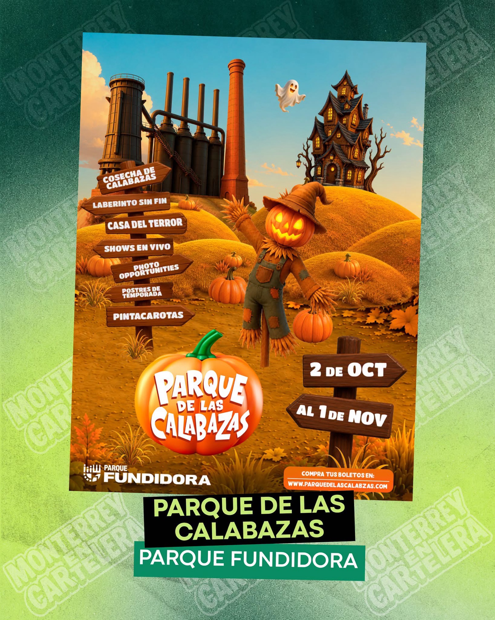 EL PARQUE DE LAS CALABAZAS LLEGA A MONTERREY
